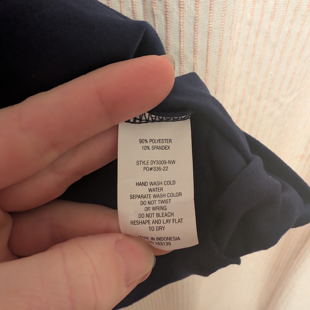 Navy Sleeveless Dress with Knot Detail - Picture 3 of 3